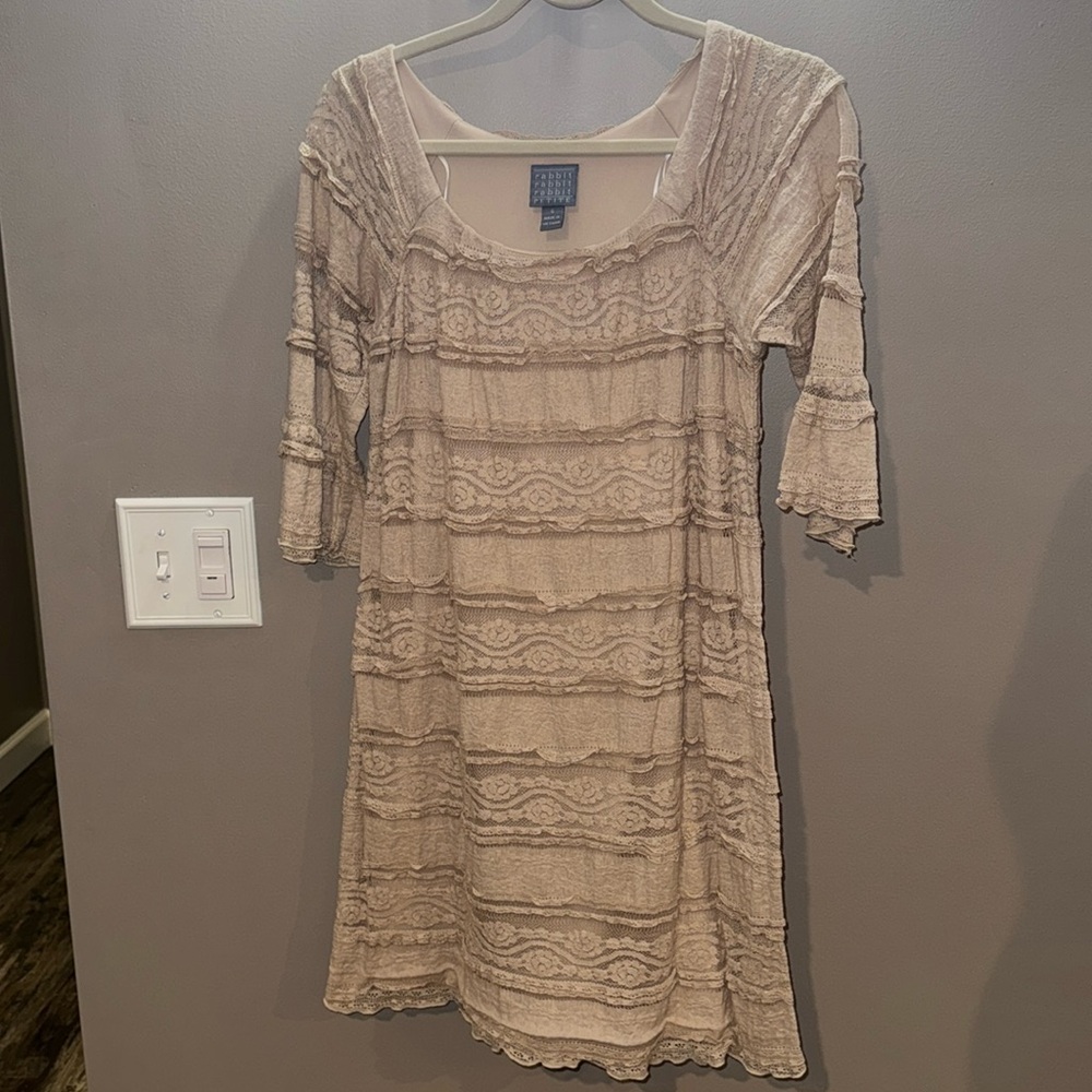Cream Rabbit Rabbit Rabbit dress in 6P